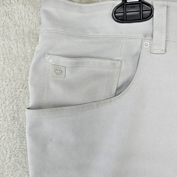 Peter Millar Pants Men’s 36x32 (Fits 38x31) Gray Golf 5 Pocket Stretch Chinos - Picture 4 of 16